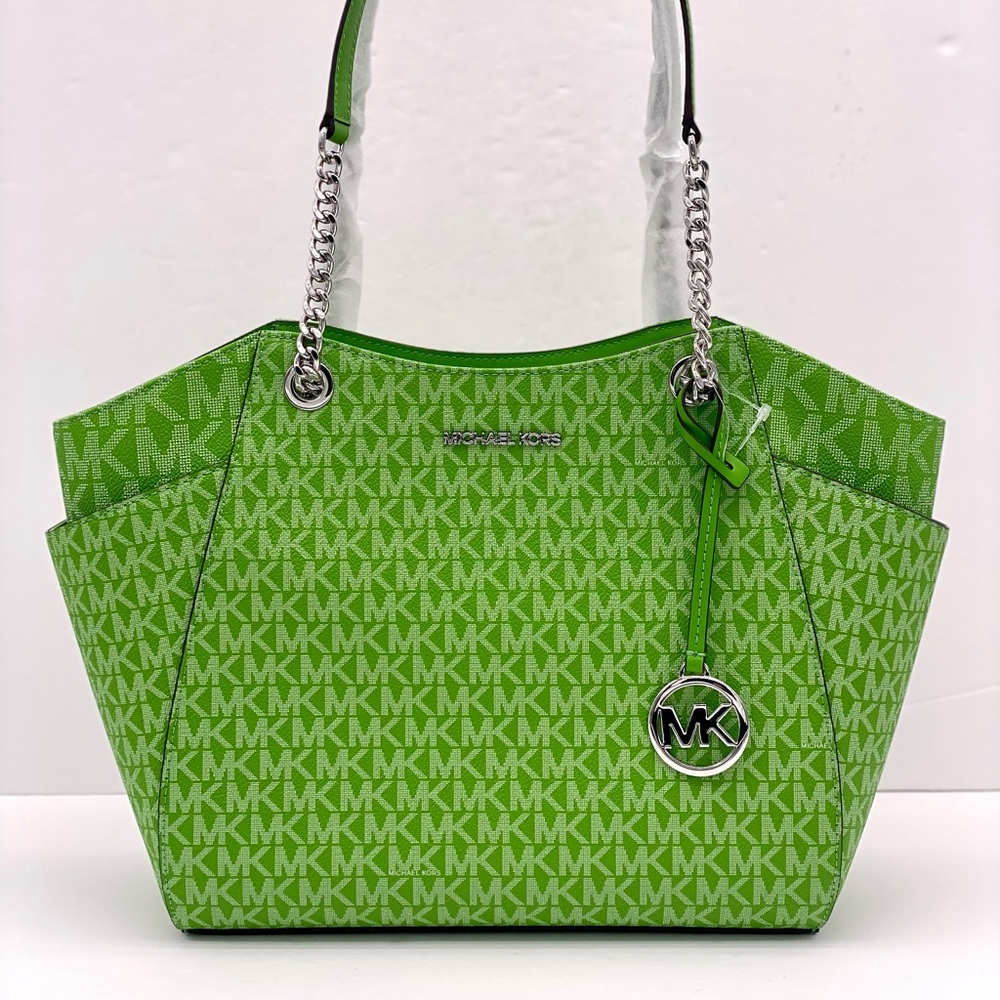 Michael Kors Jet Set Large Signature Logo Shoulder Bag - Picture 2 of 14